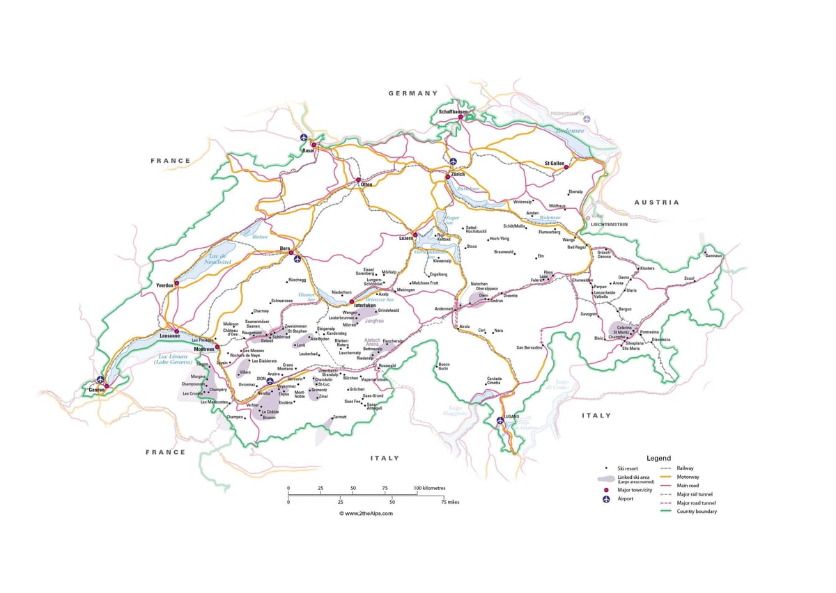 карта метро Швајцарској