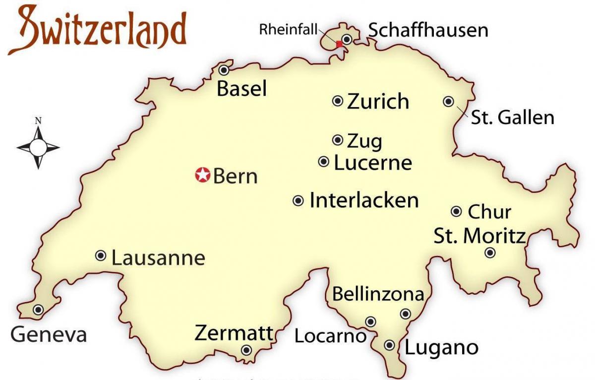 Цирих, Швајцарска на мапи