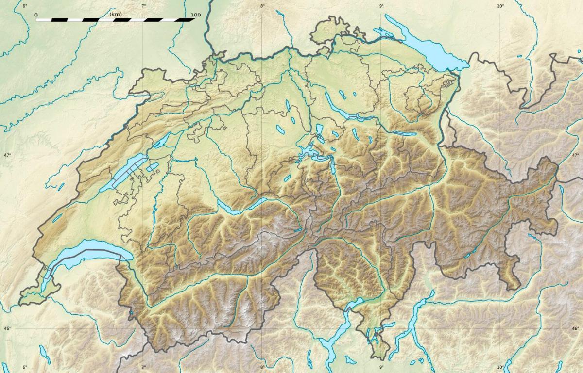 карта Швајцарској олакшање