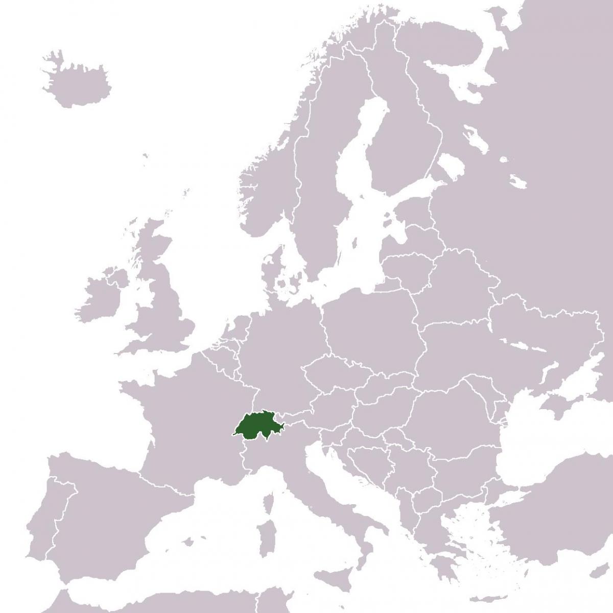 Швајцарска локација на мапи Европе