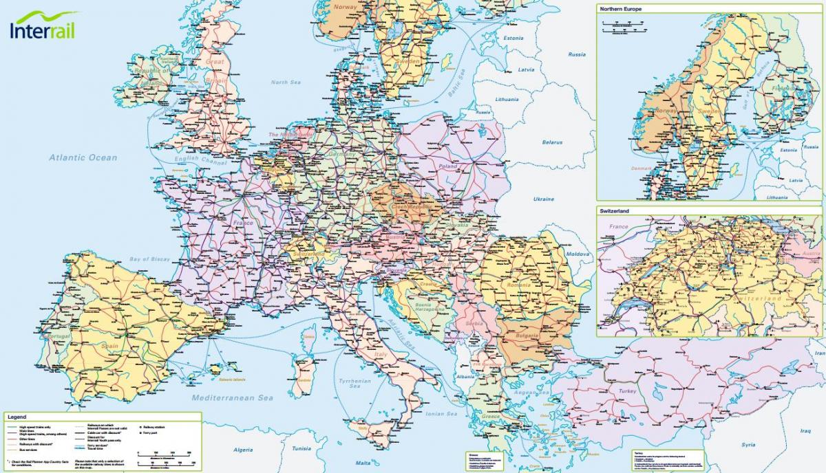 карта интеррейл Швајцарска 