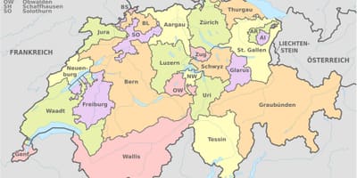 Базел на мапи Швајцарској