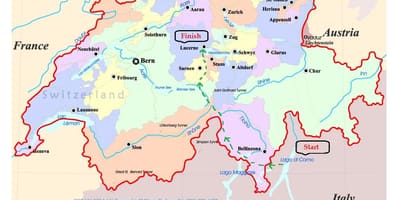 Карта улицама града Луцерн Швајцарска