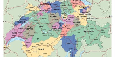 Детаљна мапа Швајцарској
