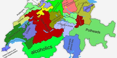 Карта кантону у Швајцарској