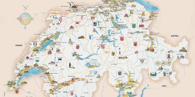 Туристичких атракција у Швајцарској мапи