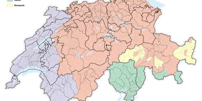 Карта Швајцарској језик