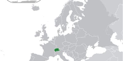 Карта света показује Швајцарска