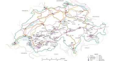 Карта метро Швајцарској 