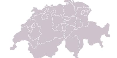 Карта празна мапа Швајцарској