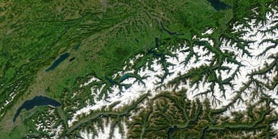 Карта Швајцарској са сателитским