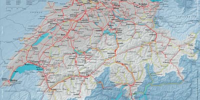 Карта сбб мапи Швајцарској