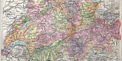 Карта стара карта Швајцарској