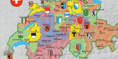 Карта туристичка карта у Цириху, Швајцарска