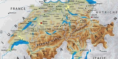 Швајцарска географија мапи